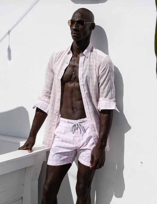 Men's St-Jean Lightweight Cotton Voile Shirt – Gingham