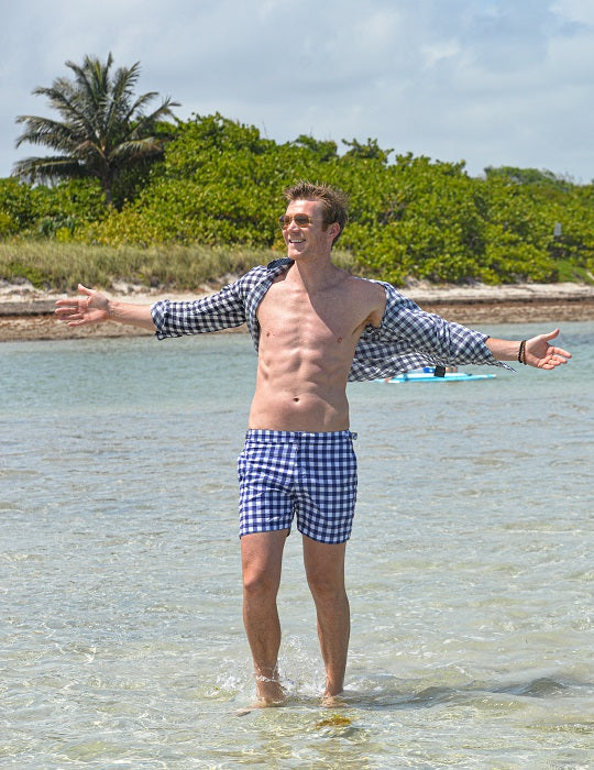 Men's St-Jean Lightweight Cotton Voile Shirt – Gingham