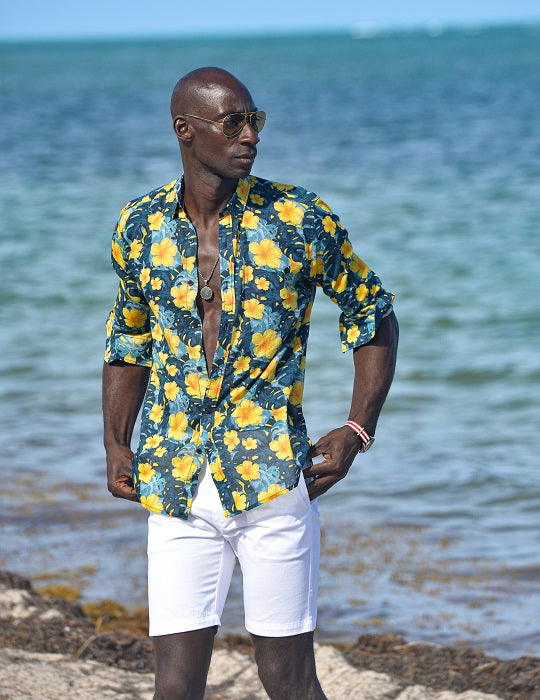 Men's St-Jean Lightweight Cotton Voile Shirt – New Hibiscus