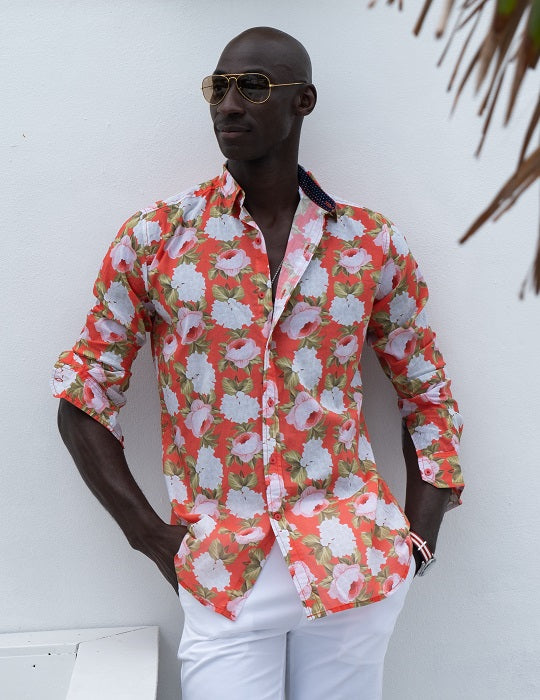 Men's St-Jean Lightweight Cotton Voile Shirt – Peony