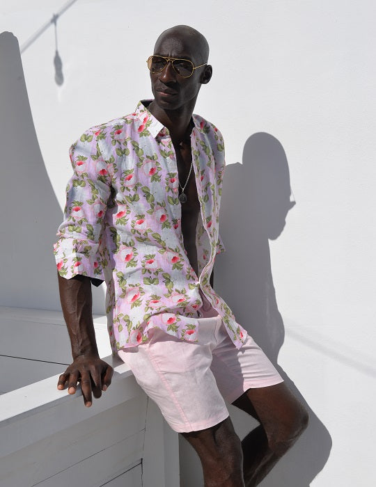 Men's St-Jean Lightweight Cotton Voile Shirt – Peony