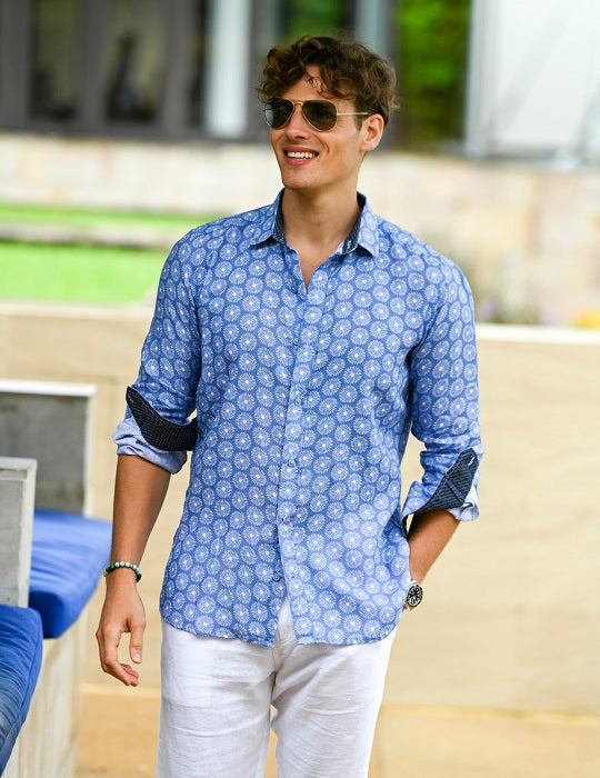 Men's St-Jean Lightweight Cotton Voile Shirt – Riviera Bloom