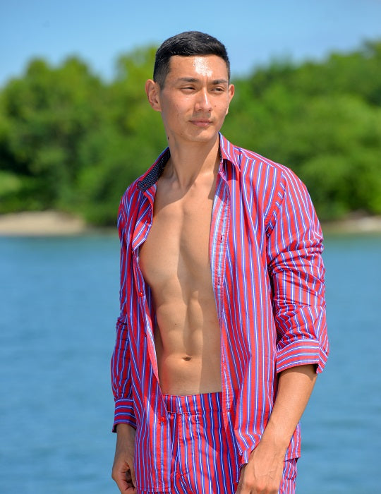 Men's St-Jean Lightweight Cotton Voile Shirt – Stripes
