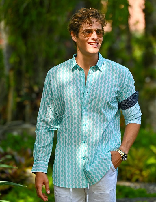 Men's St-Jean Lightweight Cotton Voile Shirt – Wavy