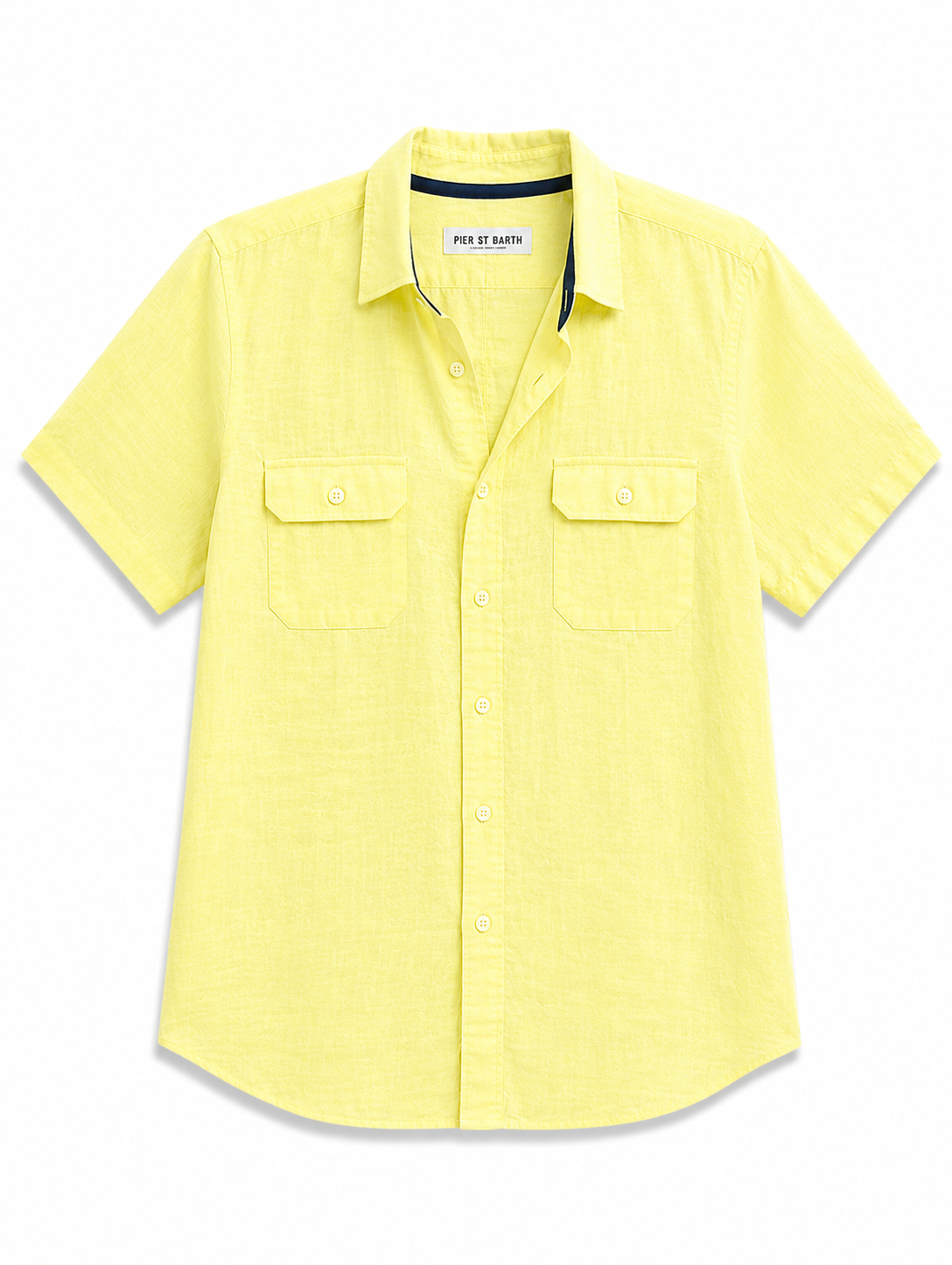 Men's Aruba Solid Short Sleeve Cargo Linen Shirts