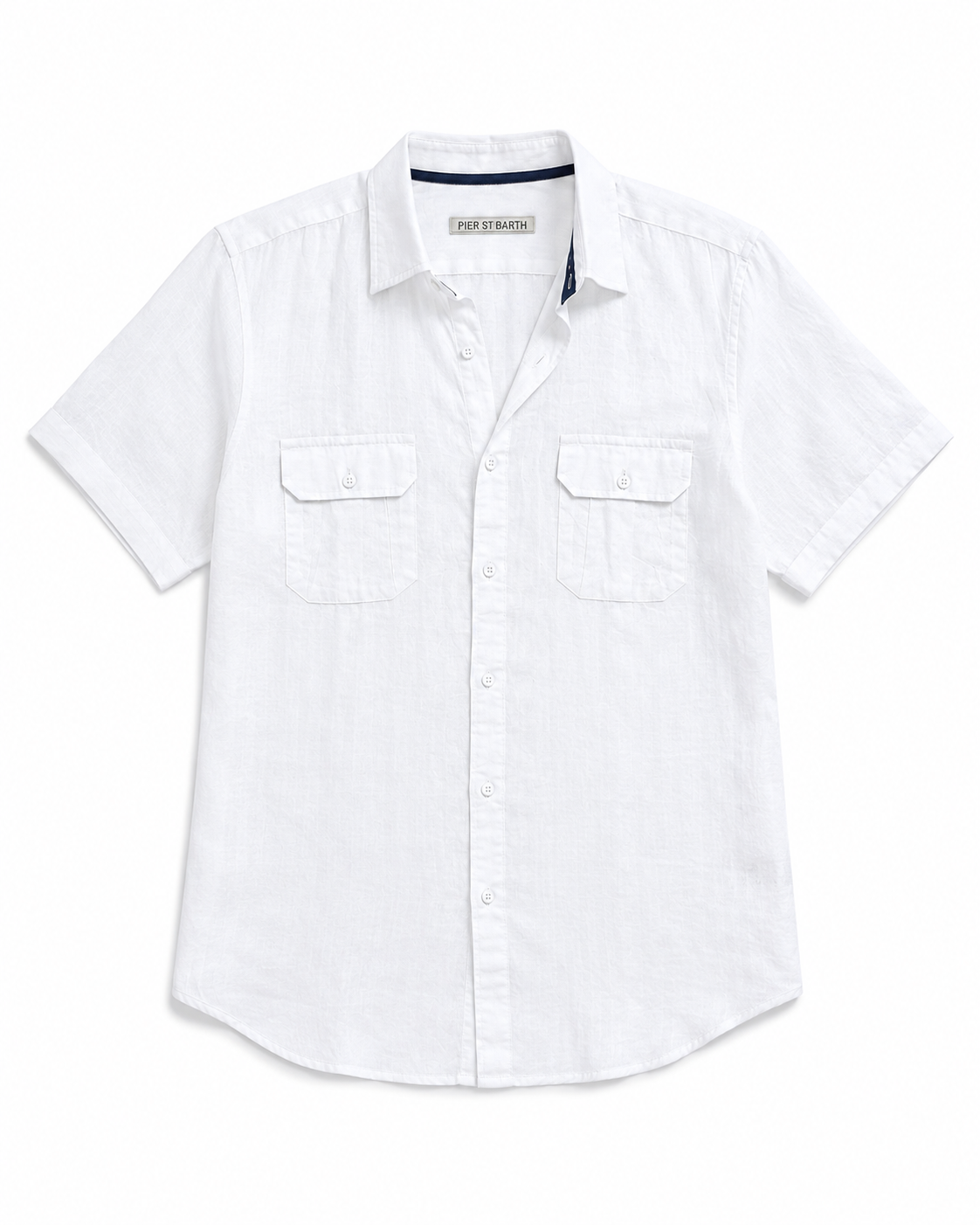Men's Aruba Solid Short Sleeve Cargo Linen Shirts