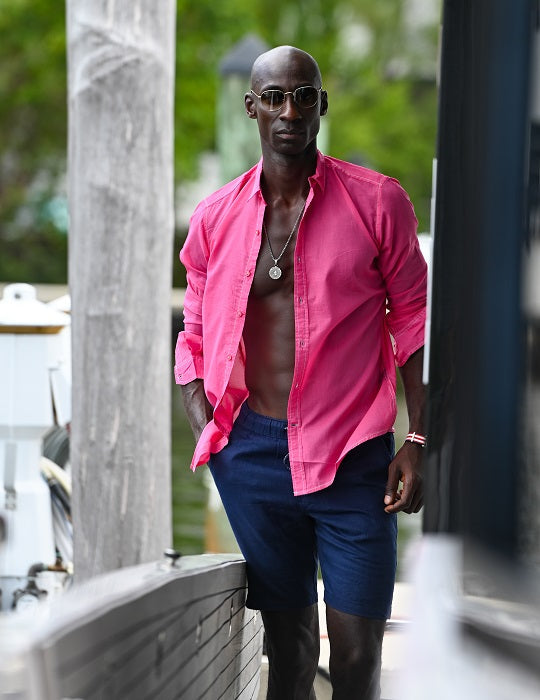 Men’s Bahamas Linen Shorts - Knee-Length