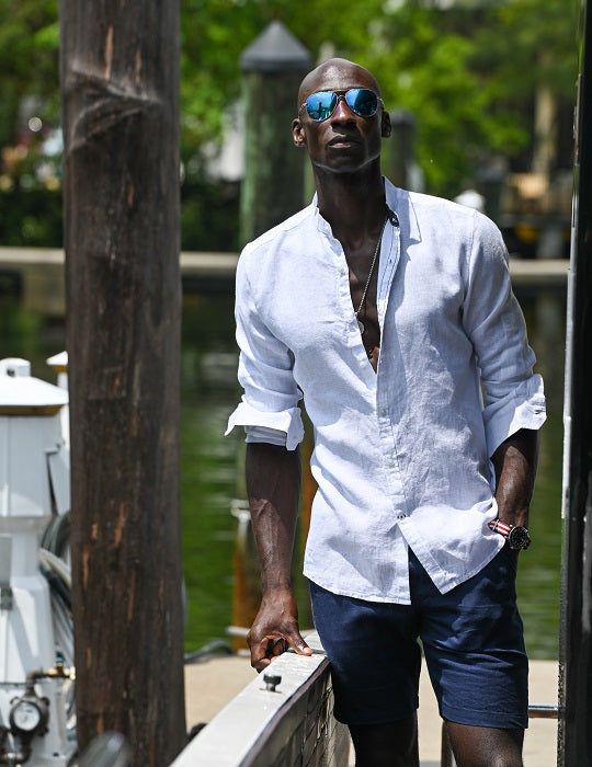 Indie Long Sleeve Mandarin Collar Linen Shirts