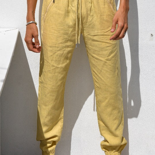 Men’s Miami Linen Joggers - Luxury Linen Pants