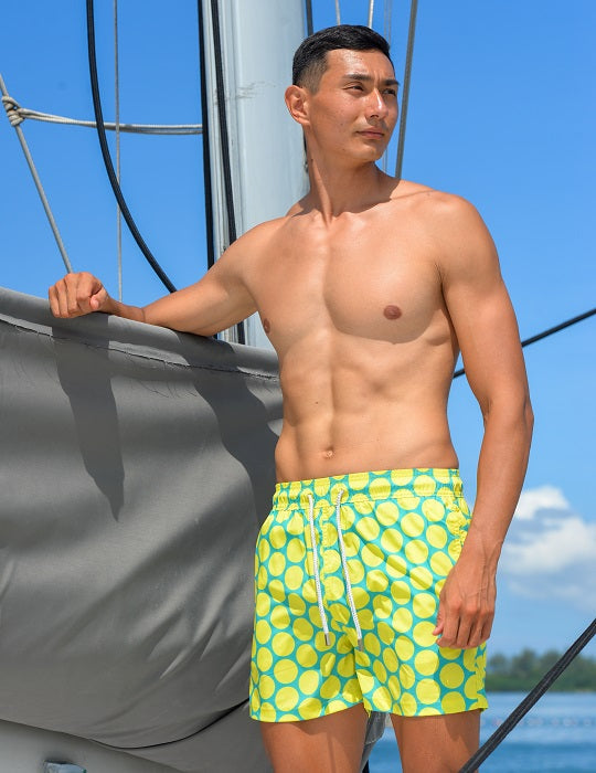 Men's Pier Sports Swim Shorts - Polka Dots