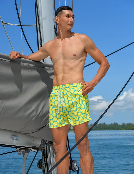 Men's Pier Sports Swim Shorts - Polka Dots