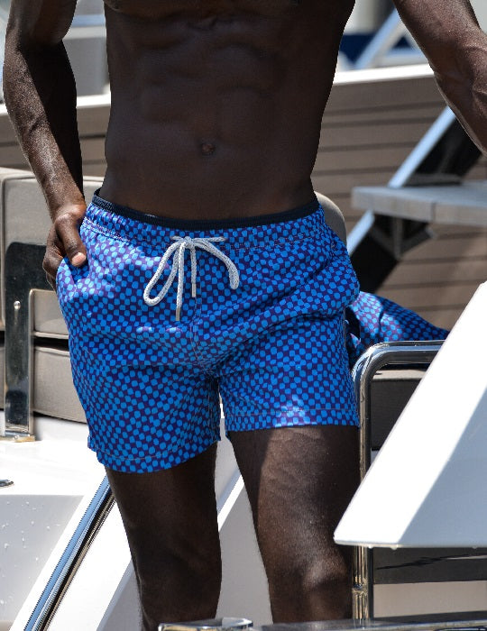 Men's Pier Sports Swim Shorts - Small Polka
