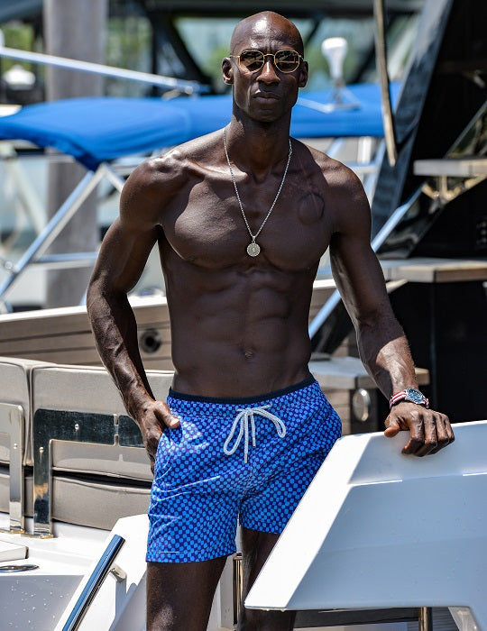 Men's Pier Sports Swim Shorts - Small Polka