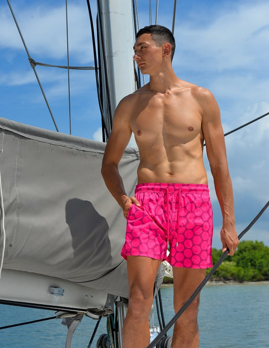 Men's Pier Sports Swim Shorts - Polka Dots