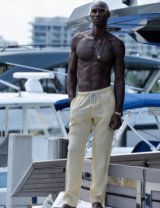 Bahamas Linen Pants – Straight-Cut Resort Style