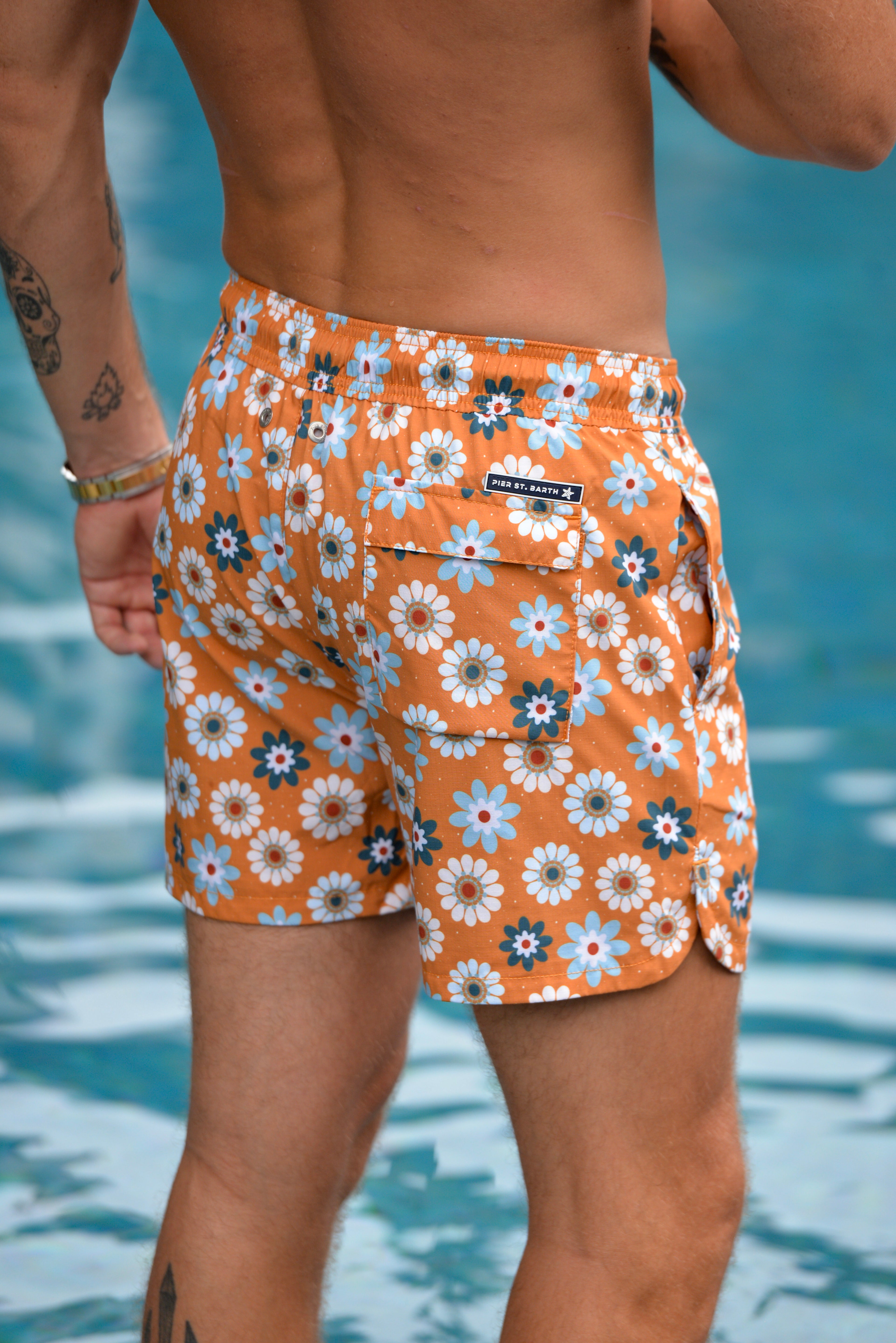Men's Lebron Sports Swim Shorts - Sunset Bloom