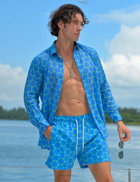 Men's Pier Sports Swim Shorts - Polka Dots