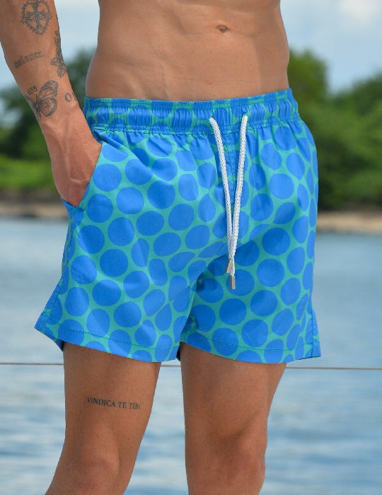 Men's Pier Sports Swim Shorts - Polka Dots
