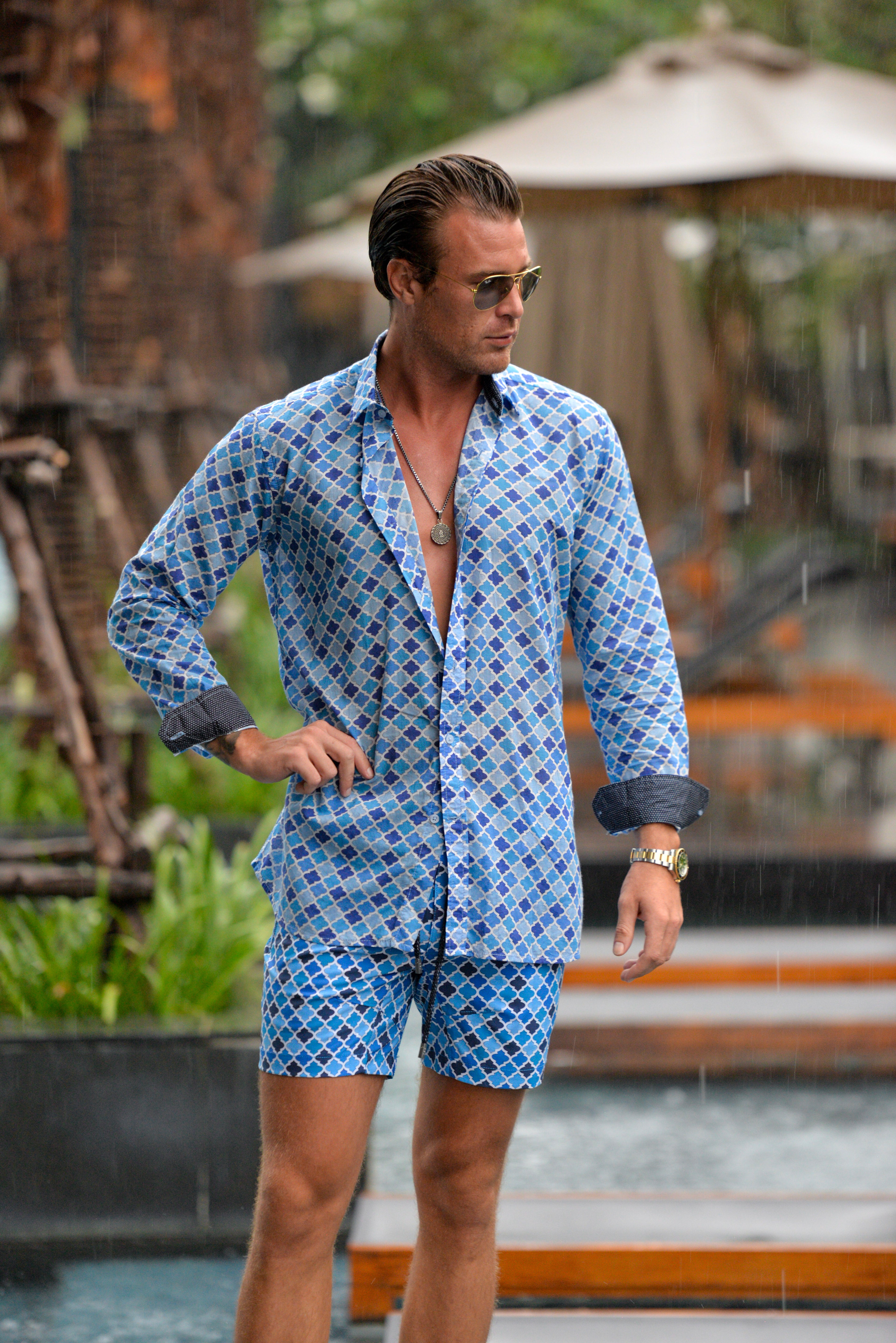 Men's St-Jean Lightweight Cotton Voile Shirt - Gustavia Tite
