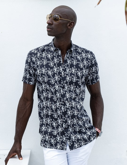 Men's Positano Poplin Short Sleeve Shirt - Sprig