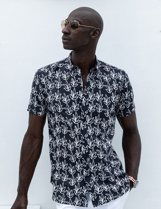 Men's Positano Poplin Short Sleeve Shirt - Sprig