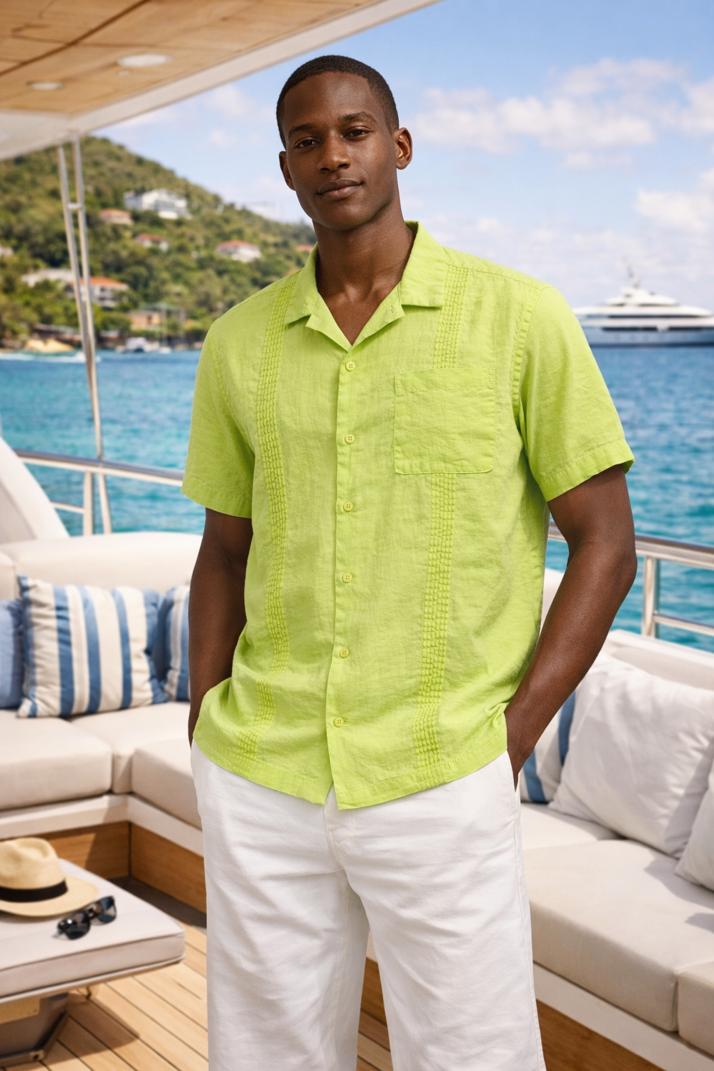 Men's Cyprus Short Sleeve Linen Shirt