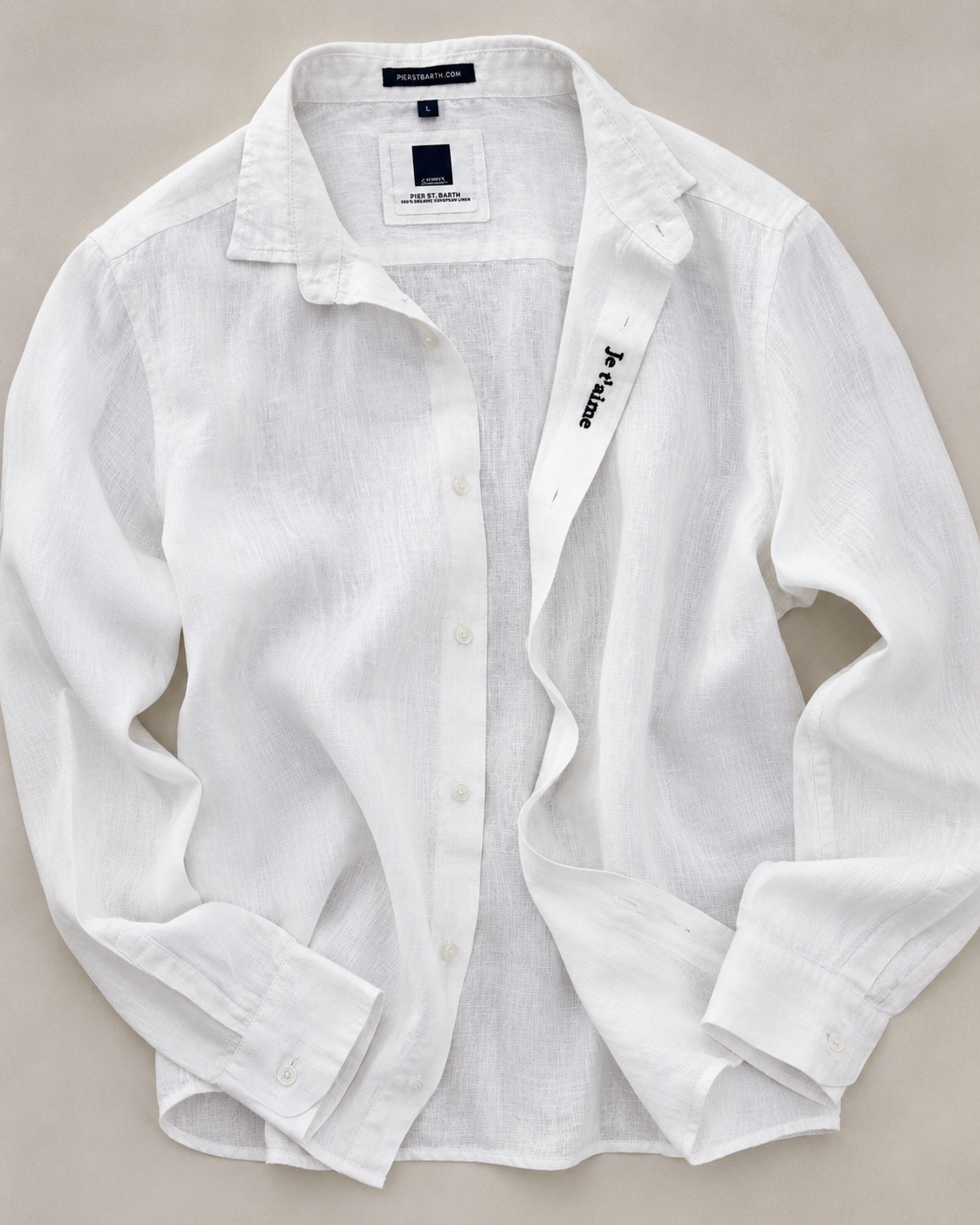 Men's Je t'aime Linen Shirt