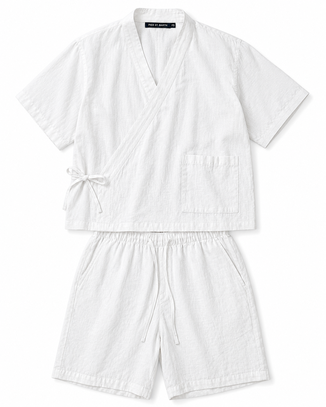 Men's Rykonan Kimono & Shorts Linen Set