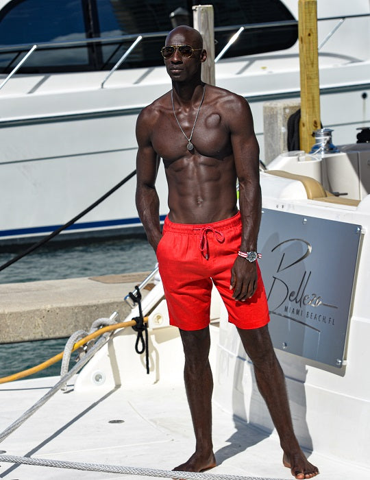 Men’s Bahamas Linen Shorts - Knee-Length