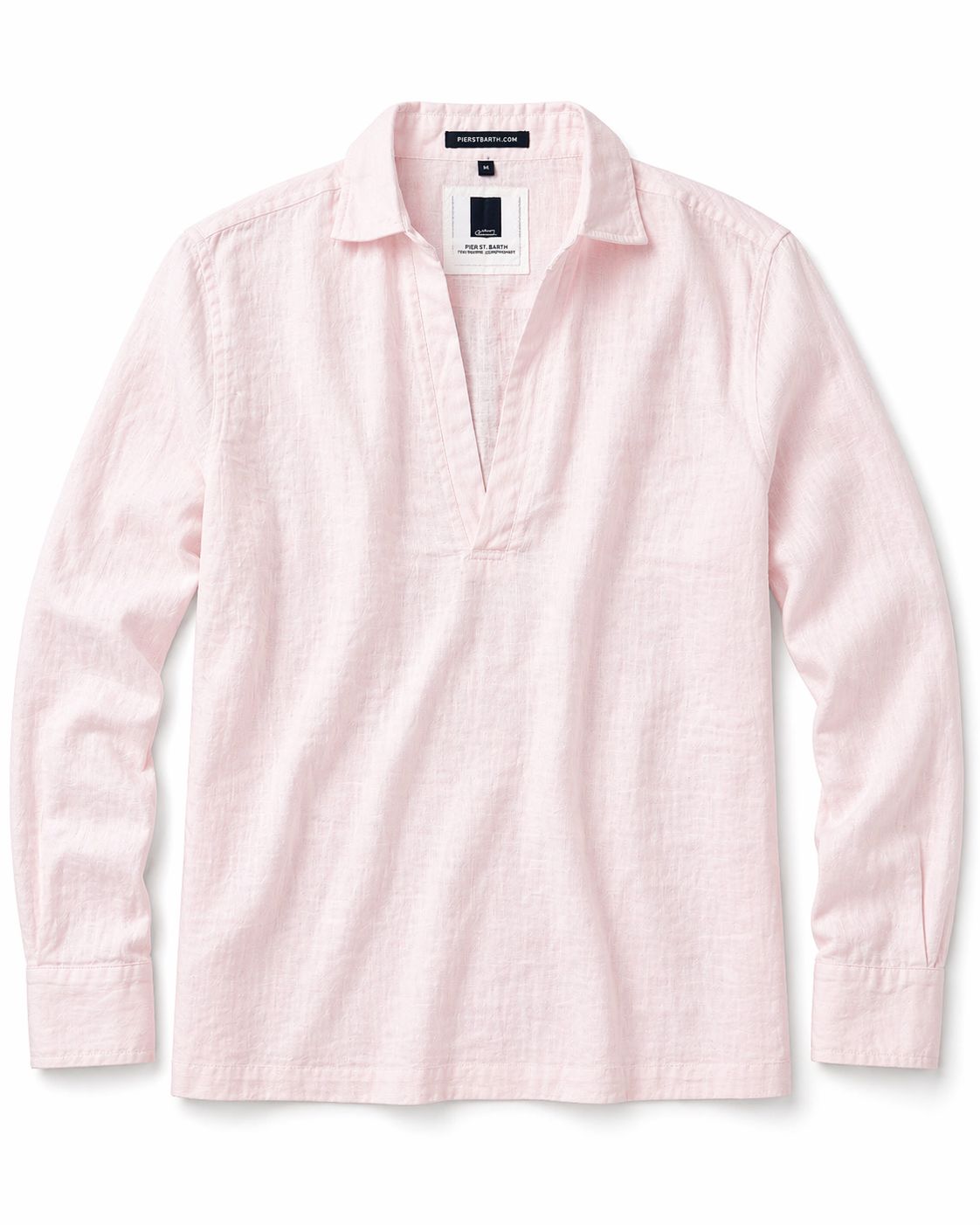 Men's Mariner V Placket Pull On Linen Shirt