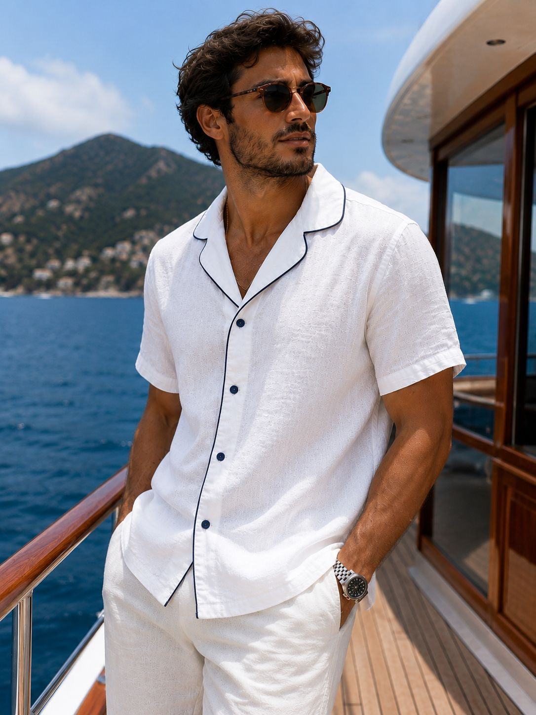 Men's Yacht Club Linen Shirt