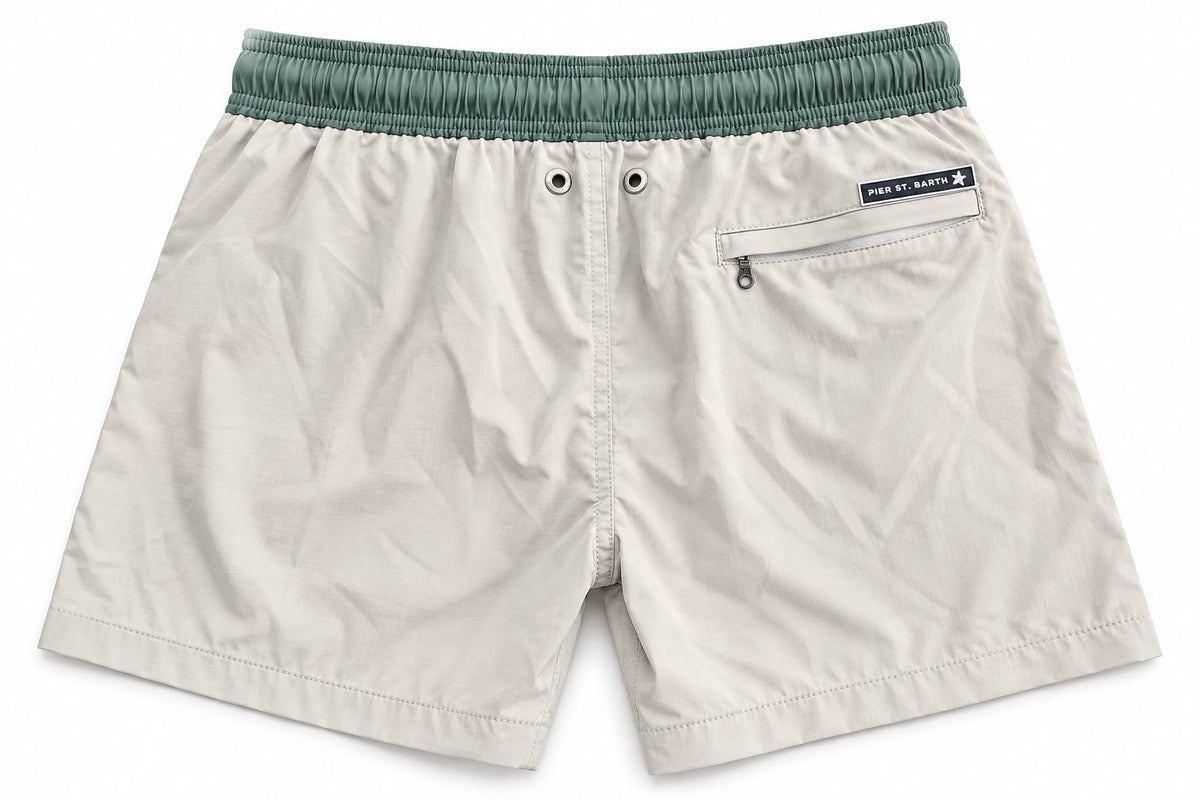 Pier Terra Collection - Pier St Barth Sage Green Sports Swim Shorts
