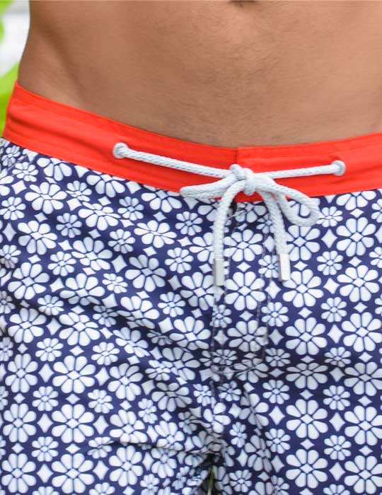 Bora Bora Tailored Swim Shorts - Floral Daisy