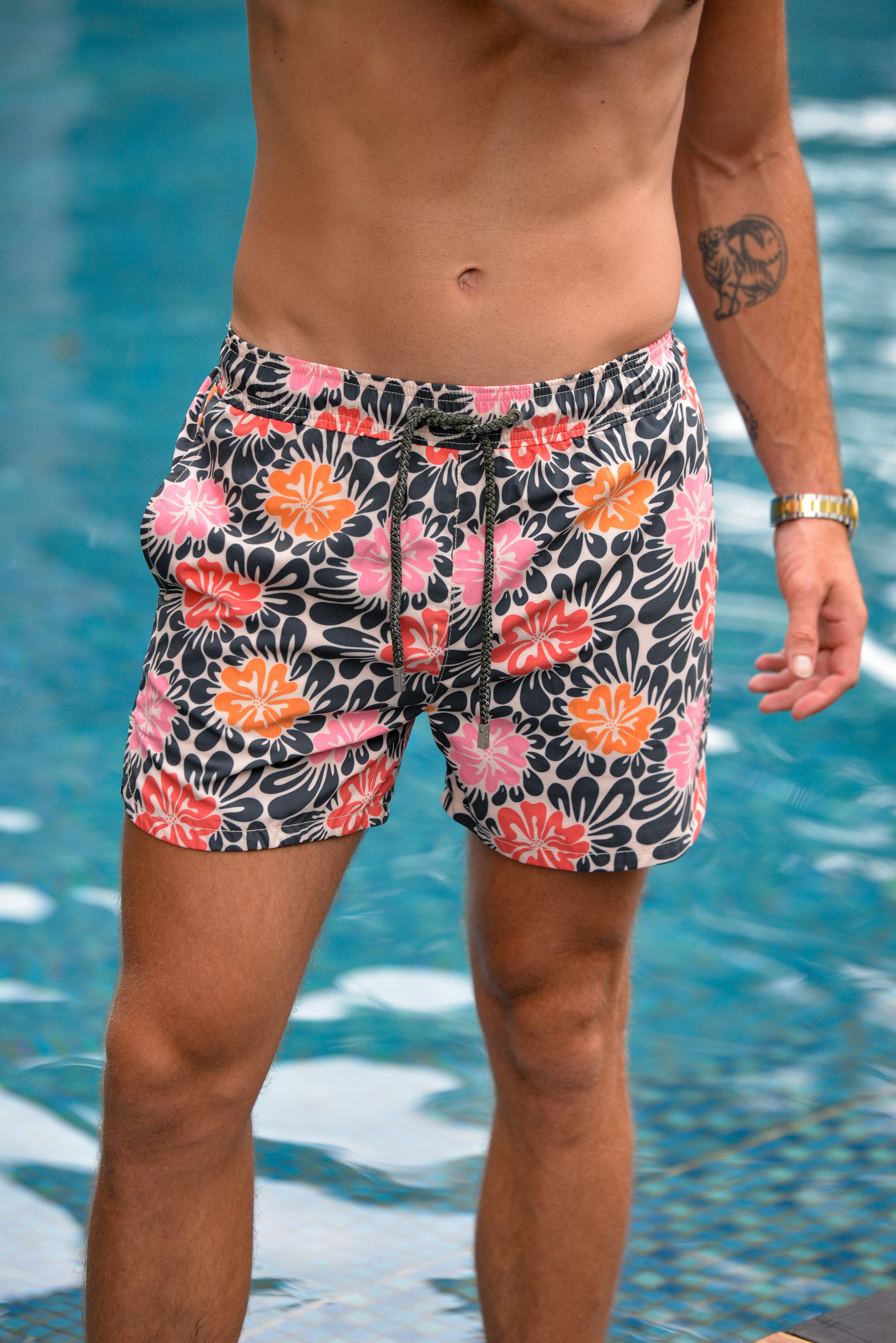 Men's Lebron Sports Swim Shorts - Tropical Splash