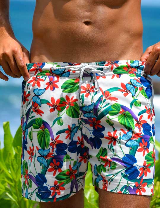 Bora Bora Tailored Swim Shorts - Mystical Blossom