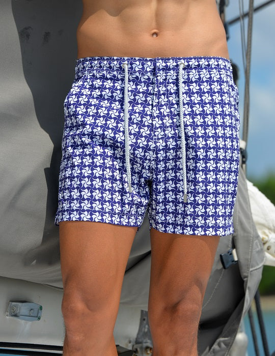 Bora Bora Tailored Swim Shorts - Pinwheel