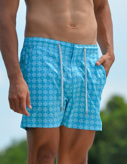 Bora Bora Tailored Swim Shorts - Pinwheel