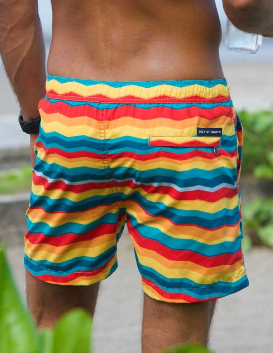 Bora Bora Tailored Swim Shorts - Rainbow