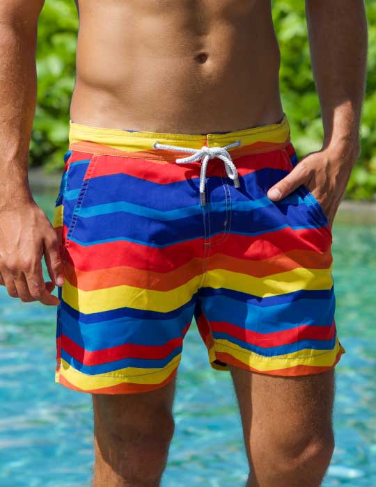 Bora Bora Tailored Swim Shorts - Rainbow
