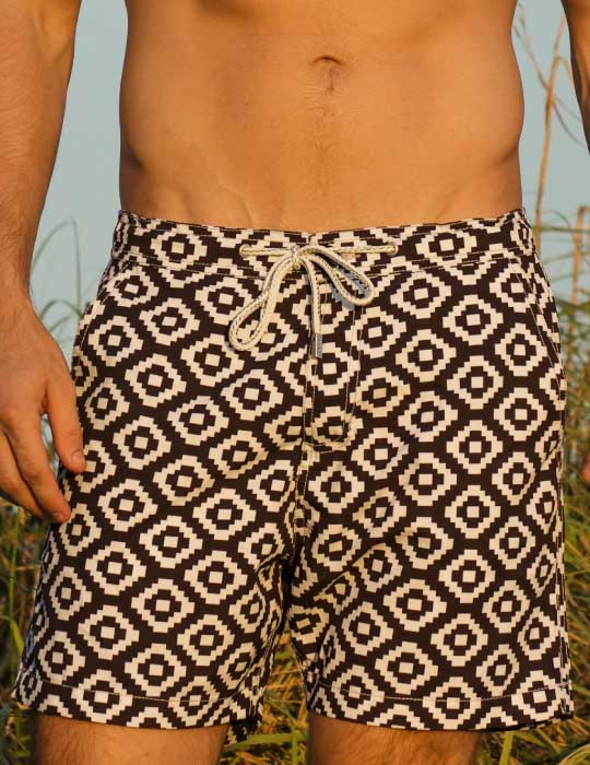 Bora Bora Tailored Swim Shorts - Tetris