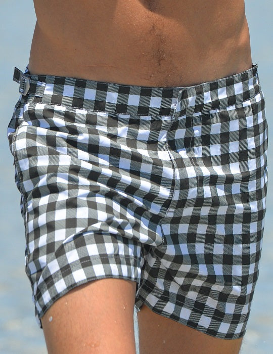 Hamptons Tailored Swim Shorts - Gingham