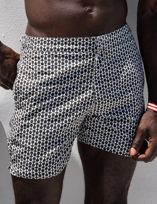Hamptons Tailored Swim Shorts - Peace Small