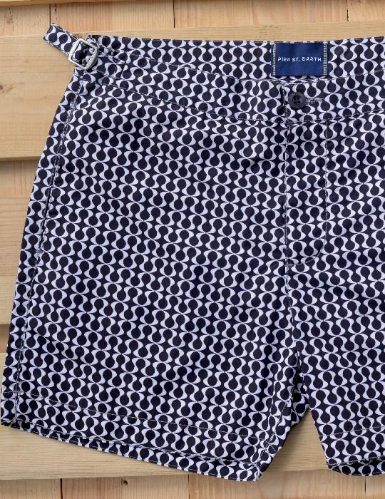 Hamptons Tailored Swim Shorts - Peace Small