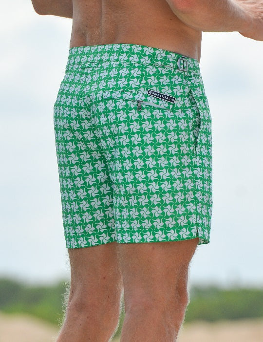 Hamptons Tailored Swim Shorts - Pinwheel