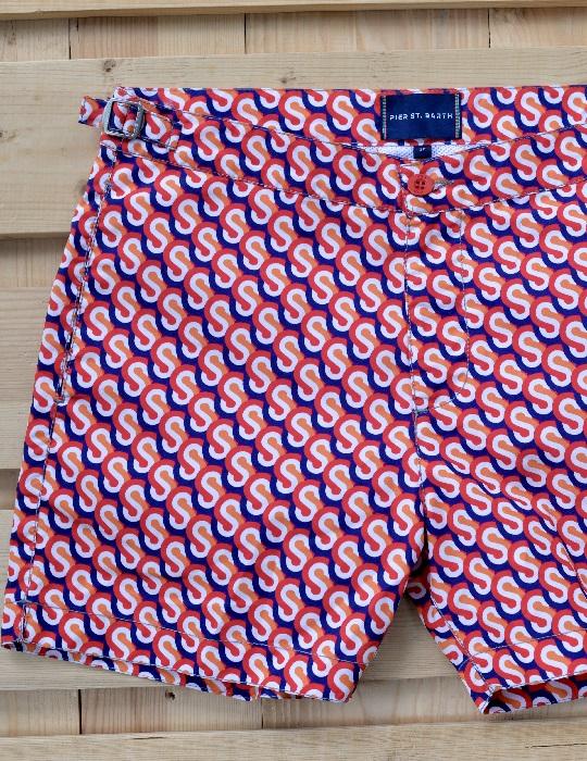 Hamptons Tailored Swim Shorts - S Print Small