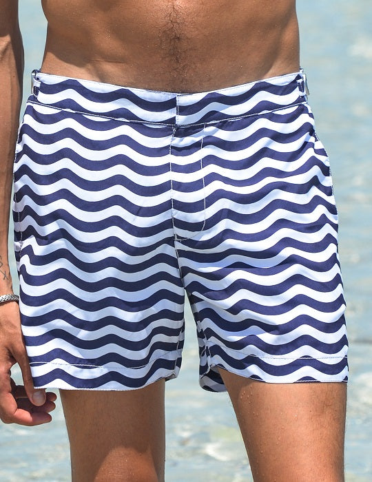 Hamptons Tailored Swim Shorts - Wave