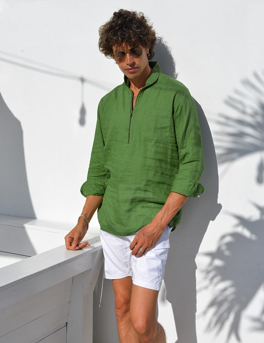 Men's Sorrento Solid Linen Shirts