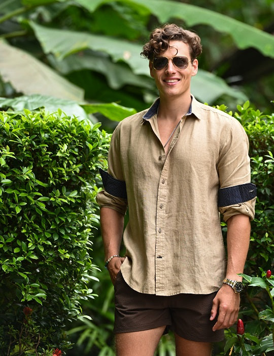 St Barth Solid Linen Long Sleeve Shirts