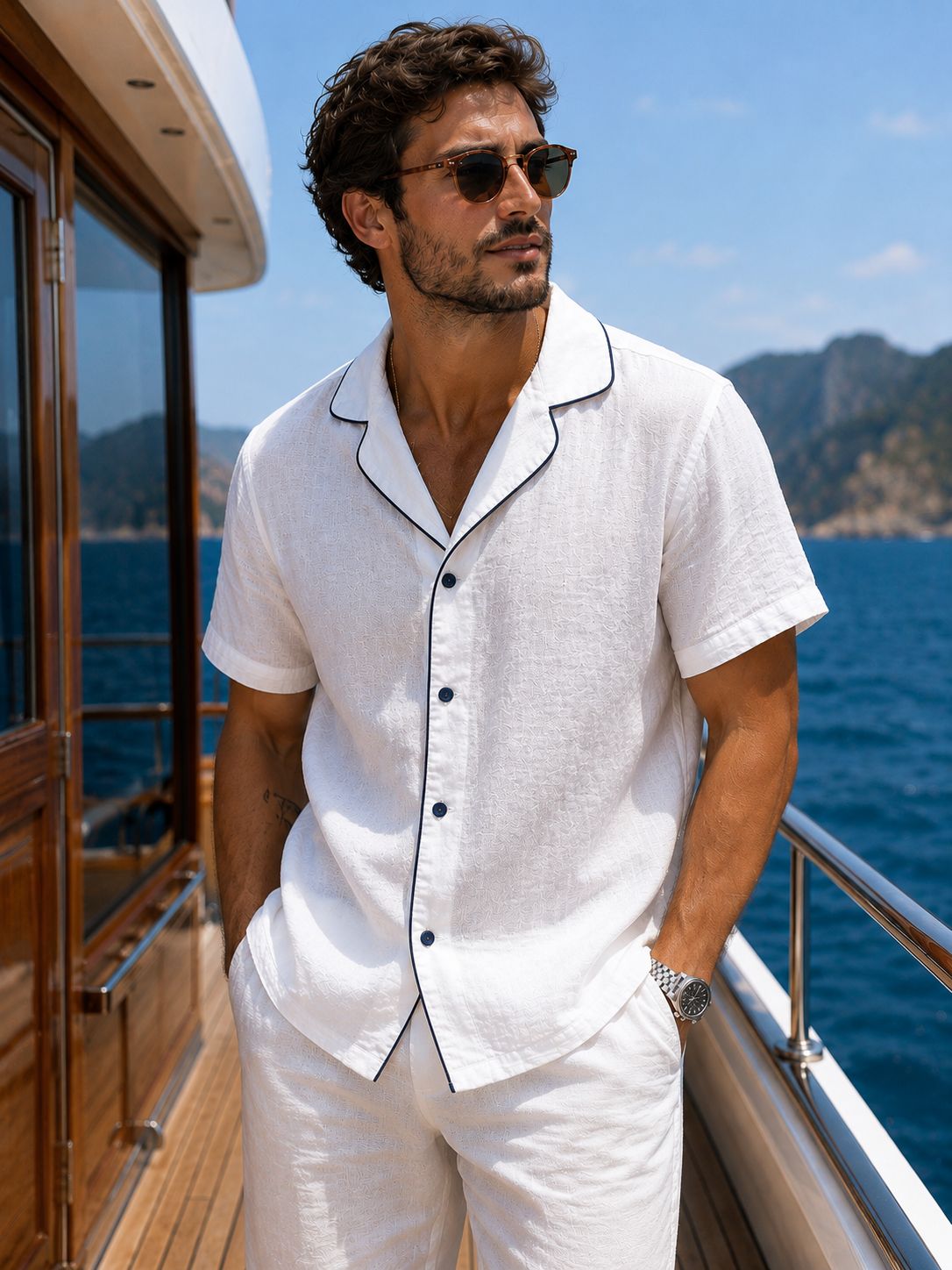 Men's Yacht Club Linen Shirt