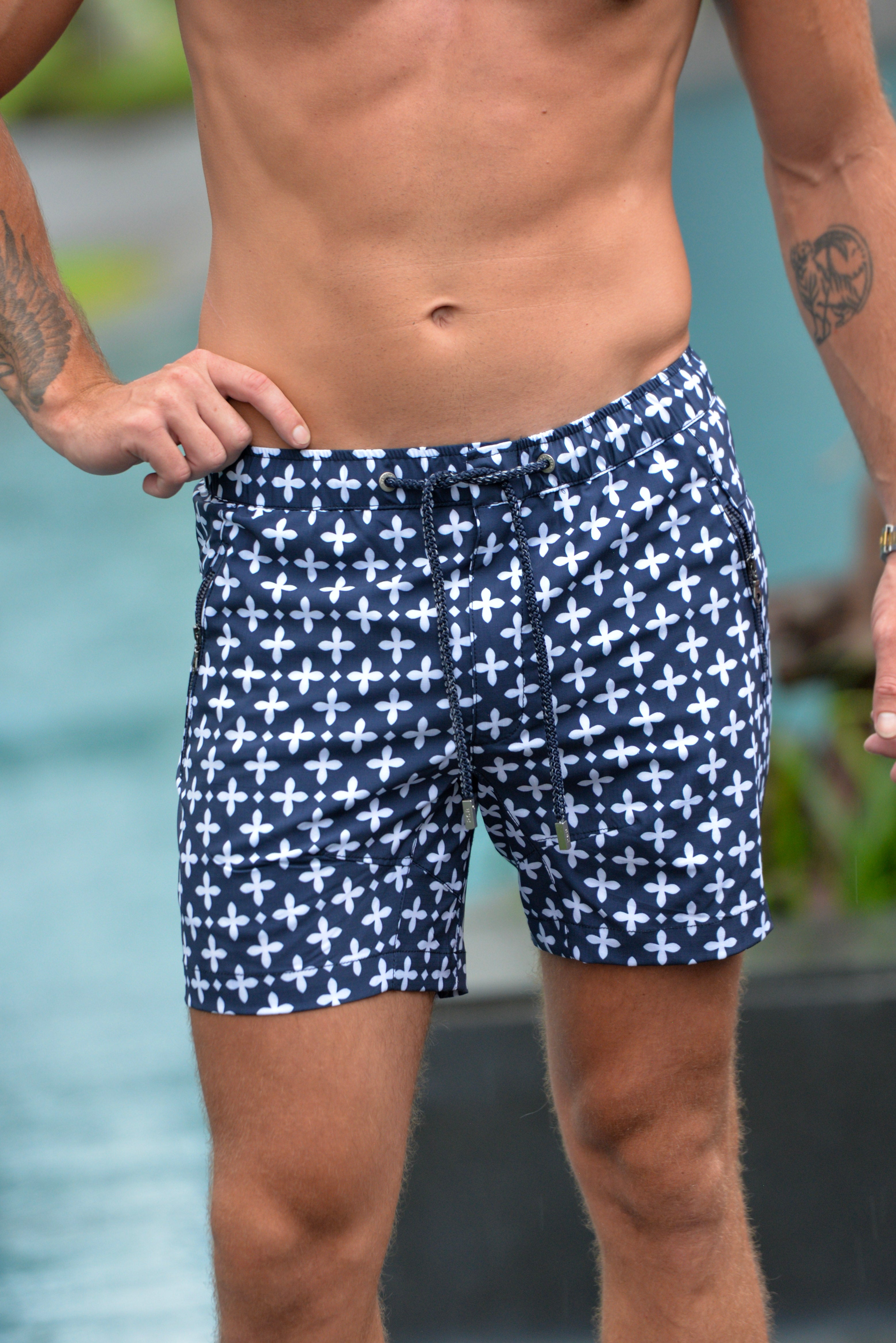 Men's Odyssey Patterned Hybrid Swim Shorts